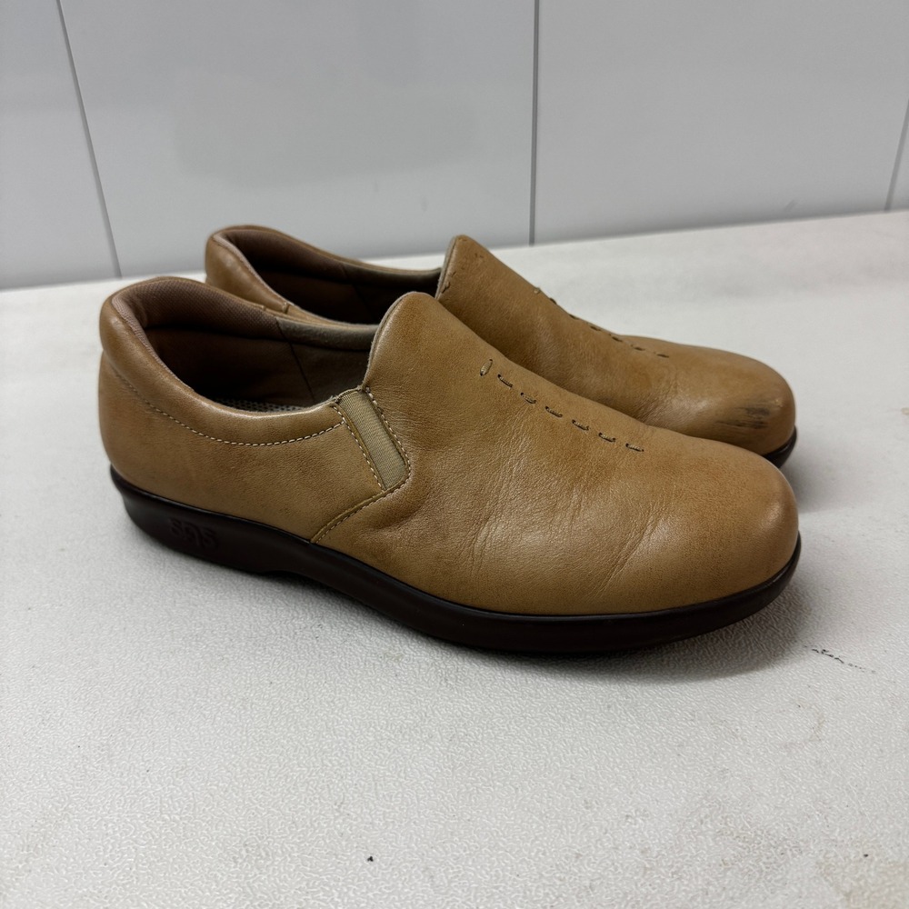 SAS Tripad Comfort Womens 8.5 Tan Leather Slip On Loafers Walking Shoes USA Made